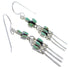 Genuine Sterling Silver Turquoise Jewelry Hook Dangle Earrings EX30079